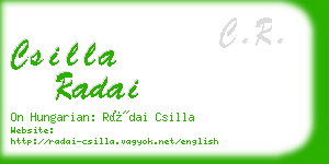 csilla radai business card